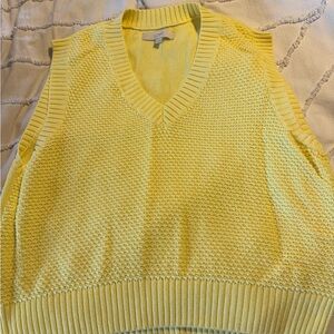 LOFT V-Neck Sweater Vest in Sunny Yellow